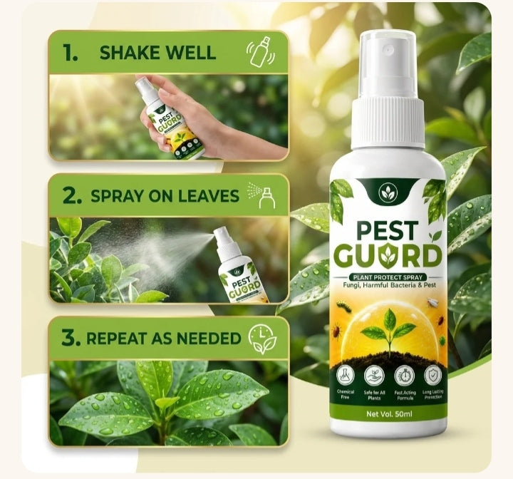Pest Guard – Plant Protection Spray 💧🌿(Buy 1 Get 2 Free)